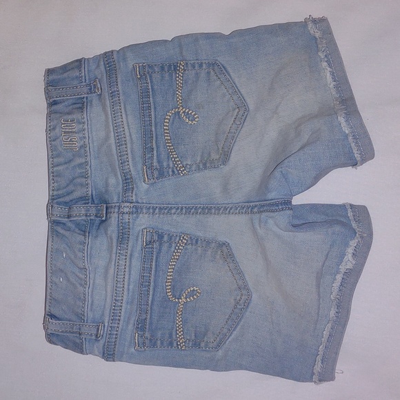 Justice Distressed Denim Shorts - Picture 2 of 3